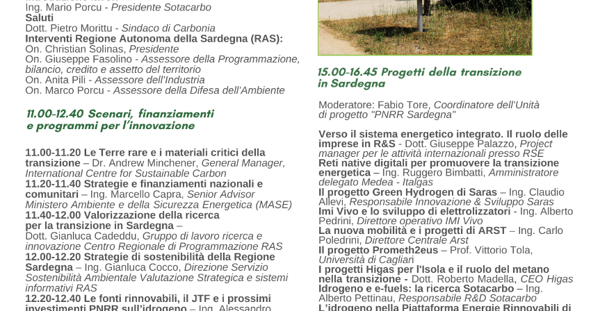 Workshop. Transizione energetica: la sfida di un cambiamento inevitabile Workshop. Transizione energetica: la sfida di un cambiamento inevitabile