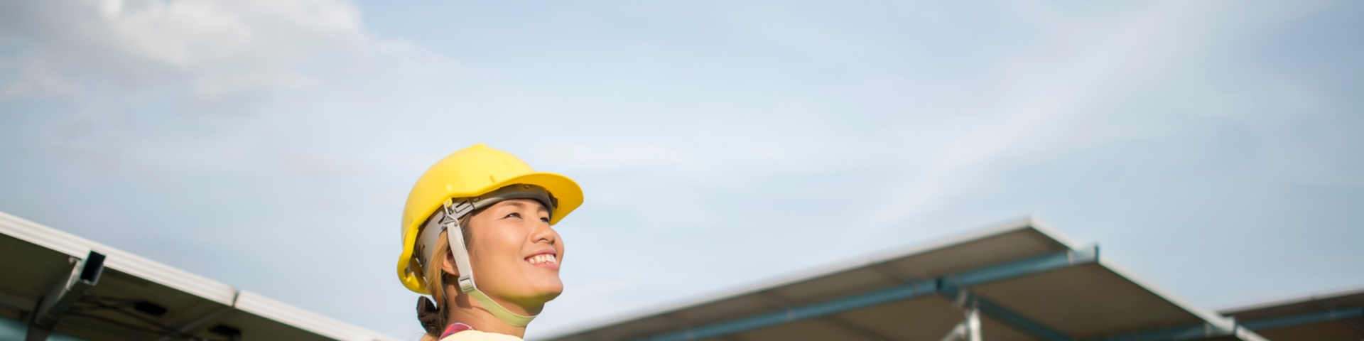 Engineer electric woman checking and maintenance of solar cells. Engineer electric woman checking and maintenance of solar cells.