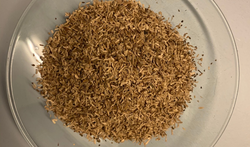 Campione di biomassa macinato