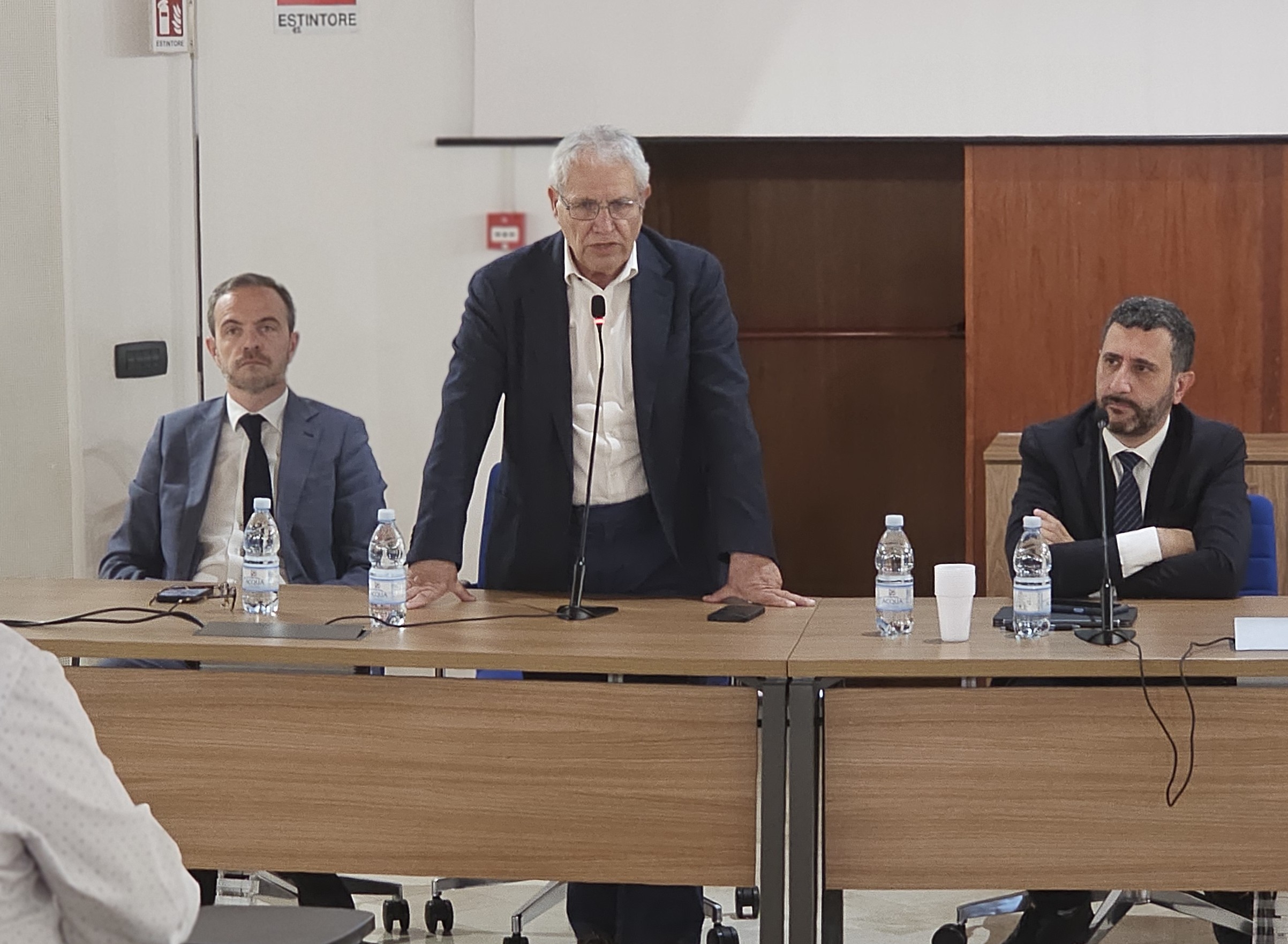 L'Amministratore Unico di Sotacarbo Mario Porcu durante il suo intervento.